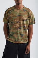 Elwood Slub Print Cotton Crewneck T-Shirt