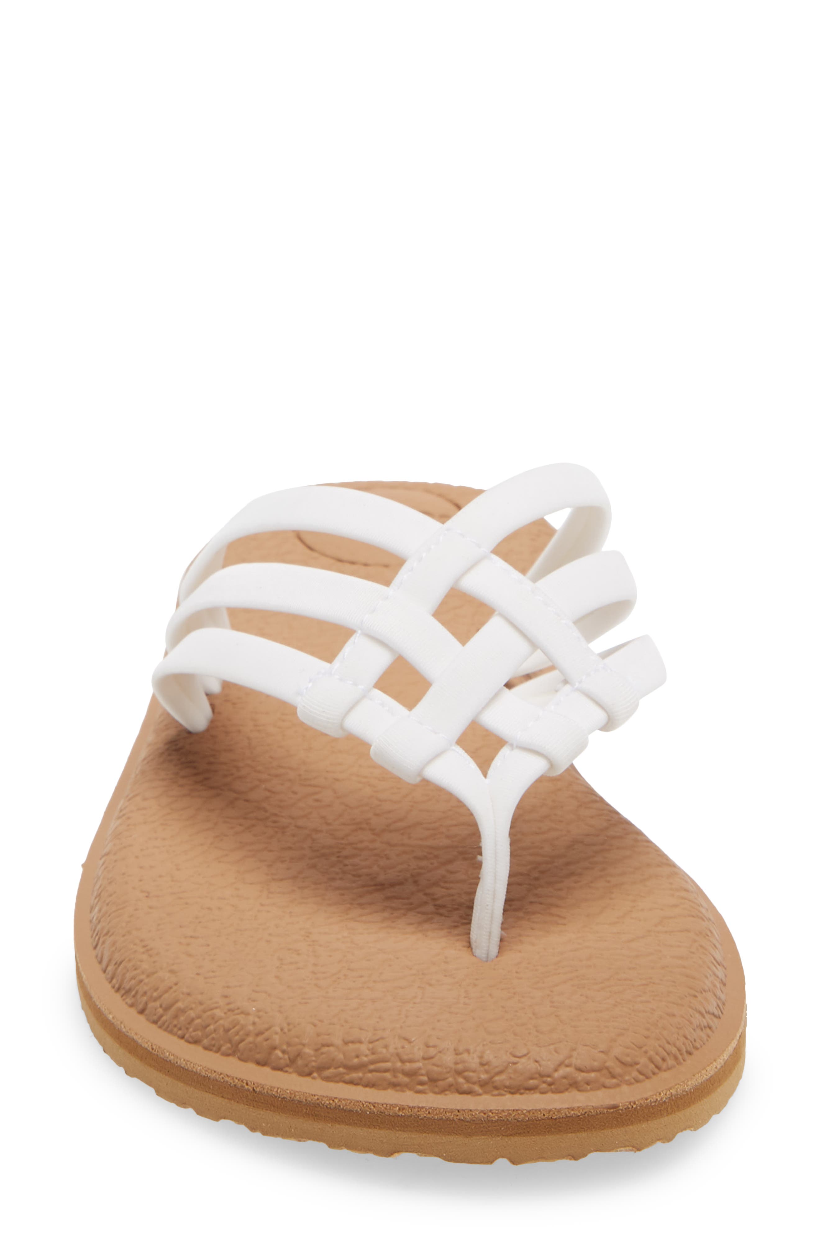 Yoga Salty Flip Flop, Alternate, color, WHITE/ TAN