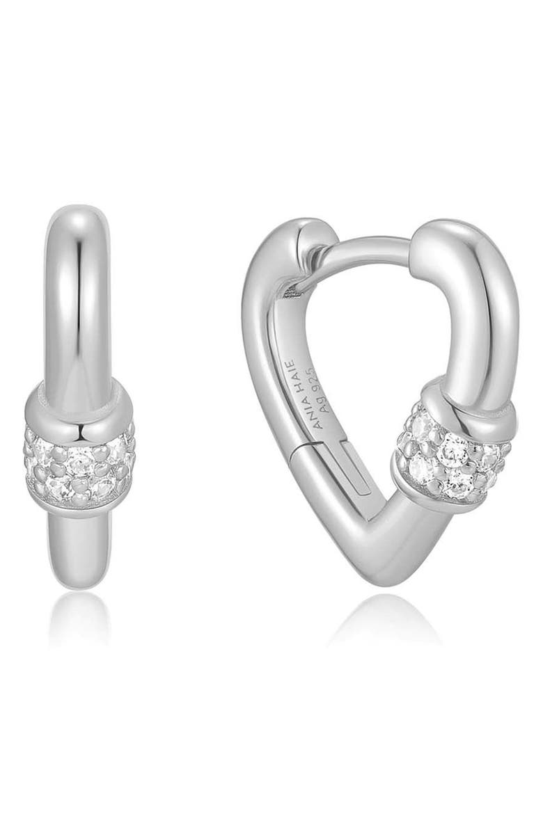 ANIA HAIE Mini Heart Huggie Hoop Earrings, Main, color,