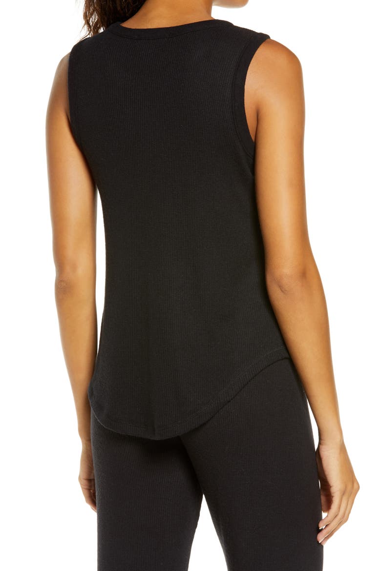Ribbed Lounge Tank, Alternate, color, BLACK