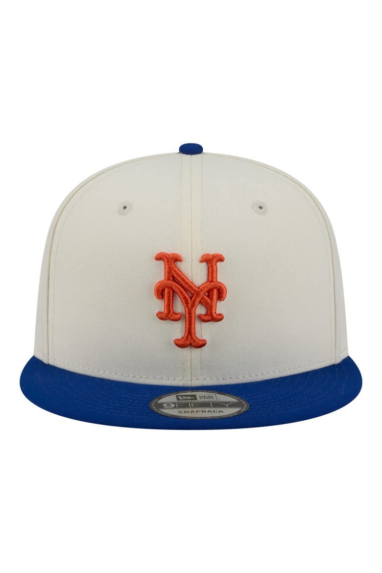 Men's New Era Cream/Royal New York Mets Localized 9FIFTY Snapback Hat, Alternate, color, Cream