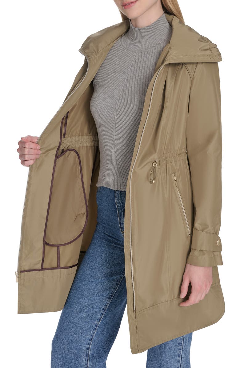 Cole Haan Signature Travel Packable Hooded Rain Jacket, Alternate, color, Sage