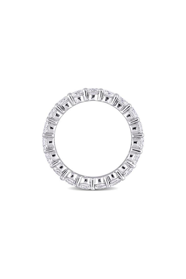 Lab Created Moissanite Band Ring, Alternate, color, WHITE
