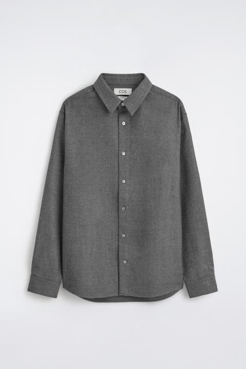 Relaxed Wool-Flannel Shirt