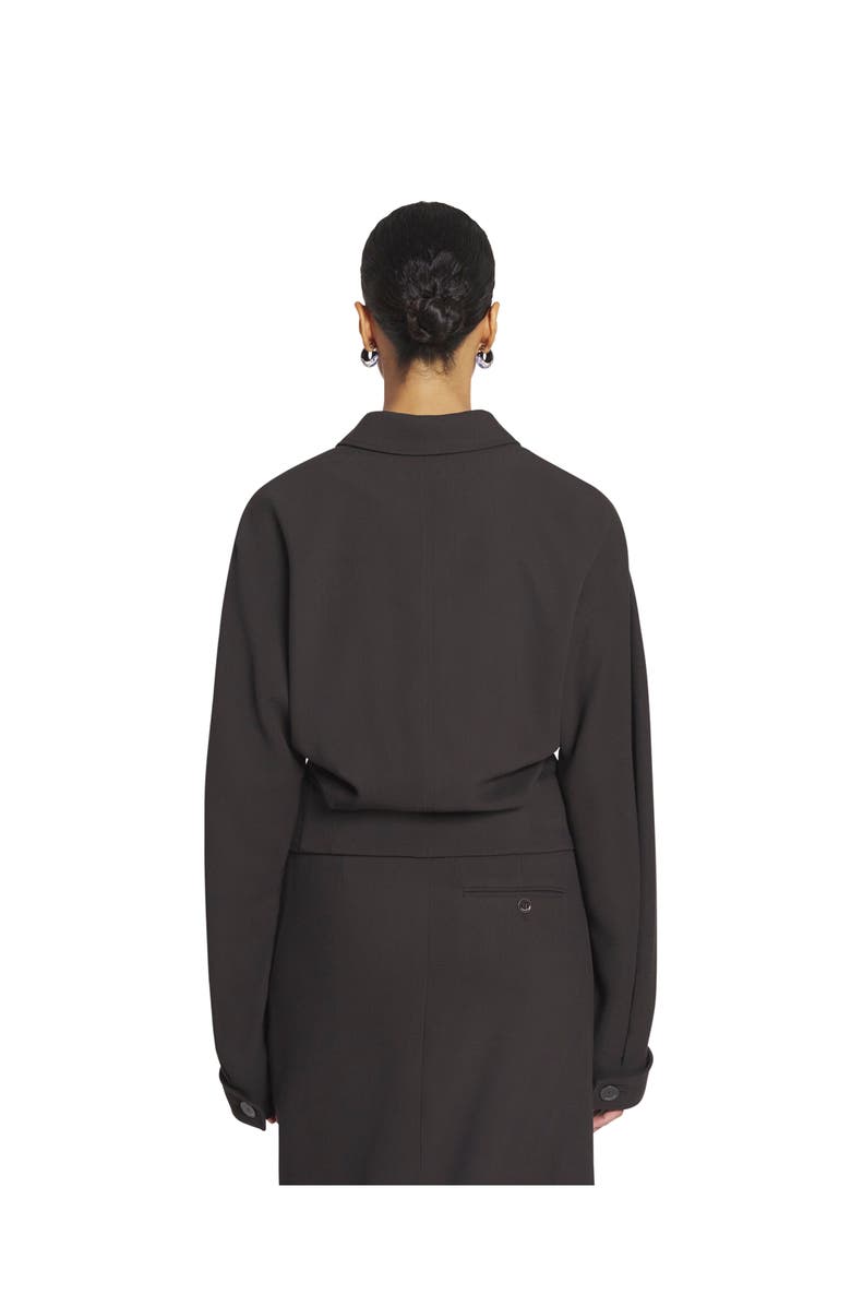 Lanvin Tailored Wool And Viscose Jacket, Alternate, color, Dark Brown
