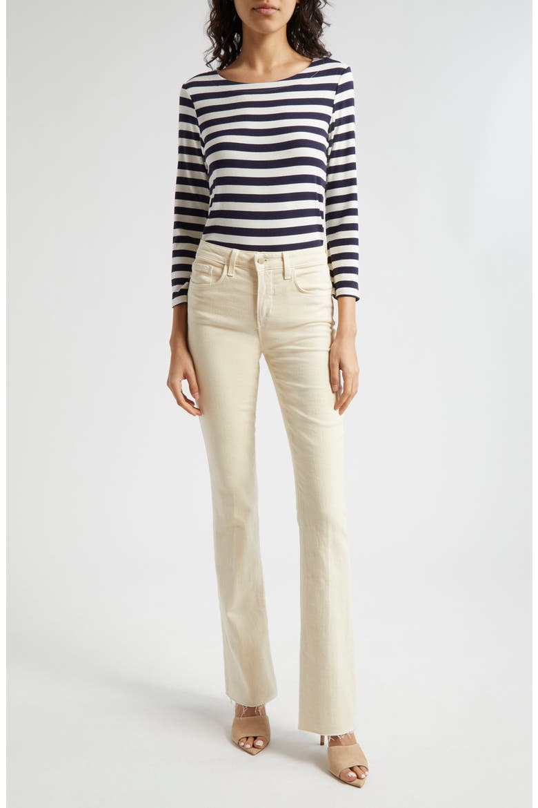 Ruth High Rise Straight Leg Jeans, Alternate, color, CREME BRUL