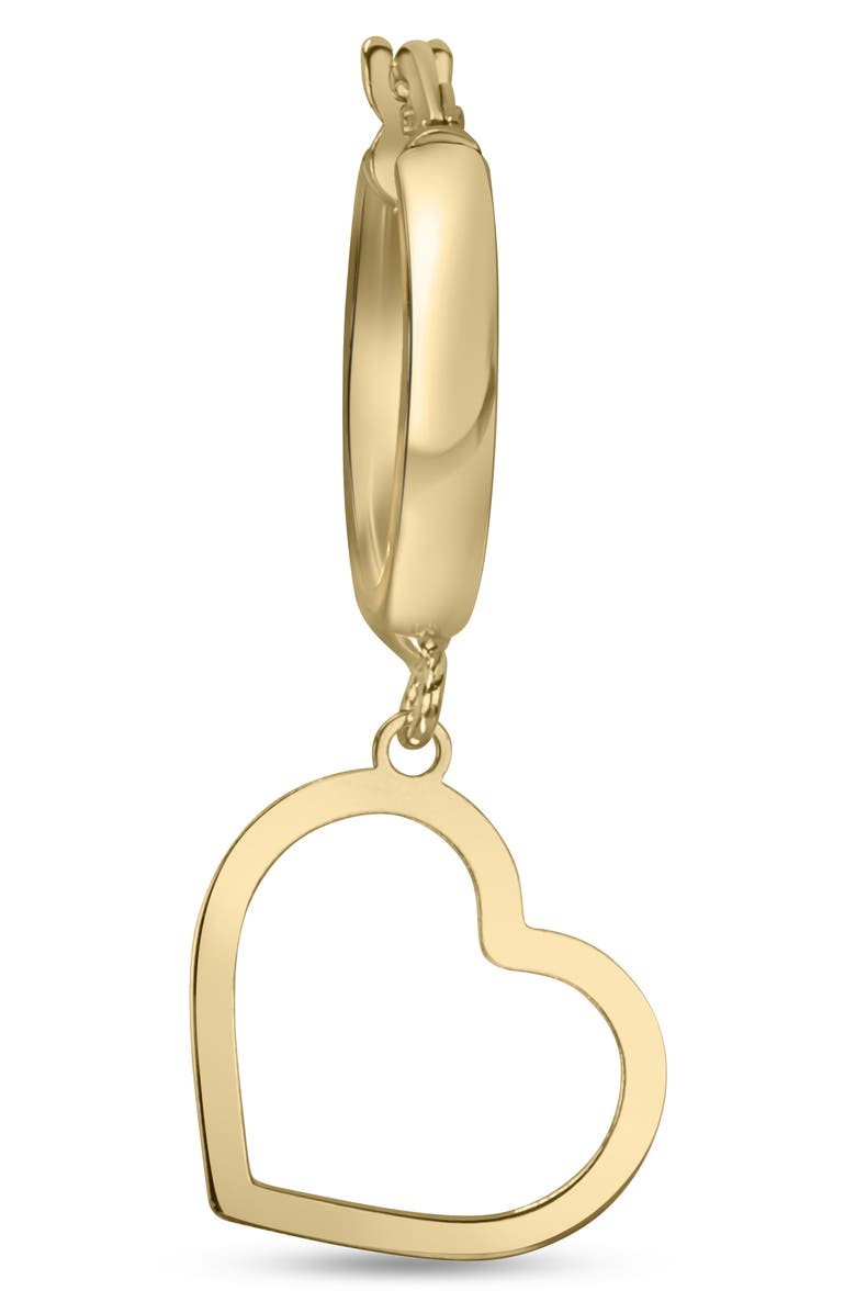 Bony Levy 14K Yellow Gold Heart Drop Huggie Hoop Earrings, Alternate, color, 14K Yellow Gold