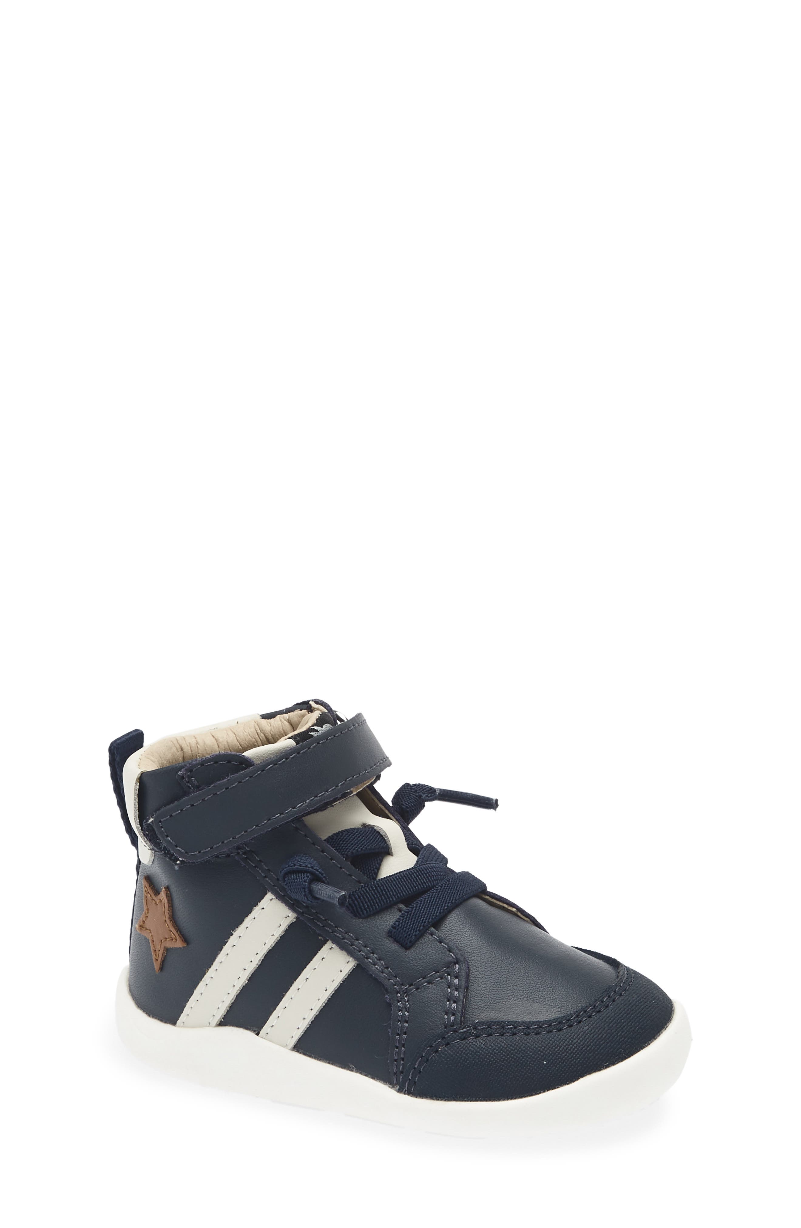 OLD SOLES Kids' Boss High Top Sneaker, Main, color, Navy/ Tan/ Sporco