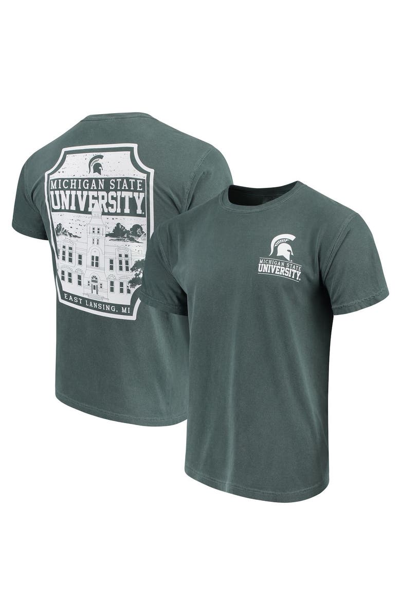 IMAGE ONE Men's Green Michigan State Spartans Comfort Colors Campus Icon T-Shirt, Alternate, color, 