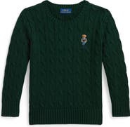 Polo Ralph Lauren Kids' Polo Bear Cable Knit Cotton Sweater
