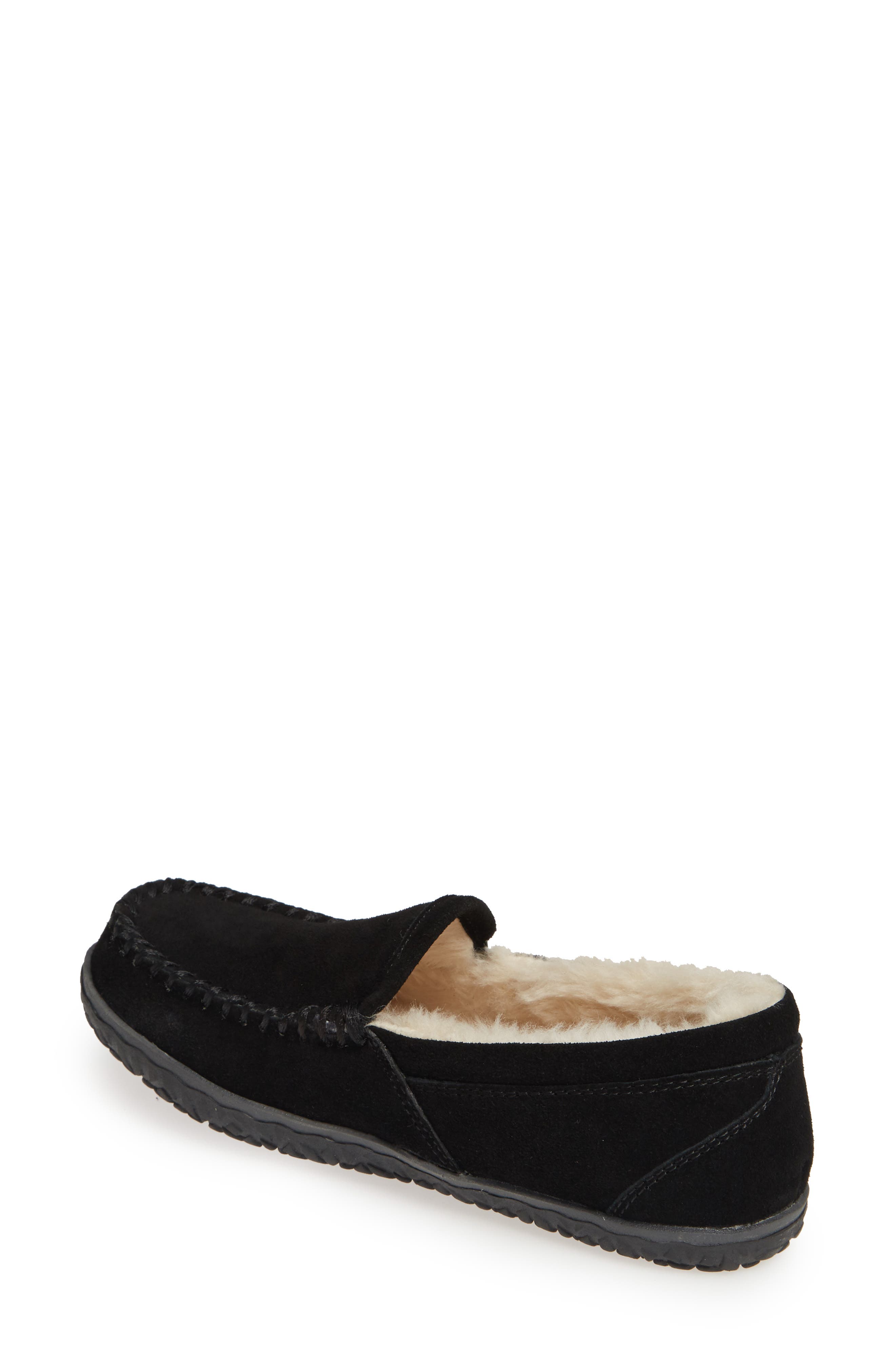 Minnetonka Tempe Slipper, Alternate, color, Black Suede