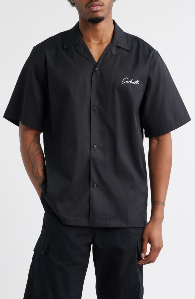 Carhartt Work In Progress Delray Cotton & Lyocell Camp Shirt, Main, color,