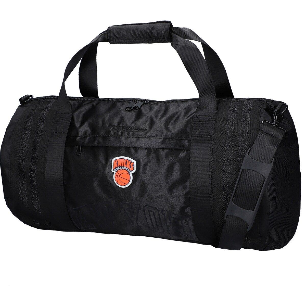 Mitchell & Ness New York Knicks Hardwood Classics Satin Duffel Bag, Main, color, 