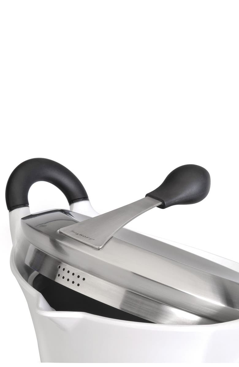 BergHOFF 1.5qt. White Cast Covered Casserole Pot, Alternate, color,