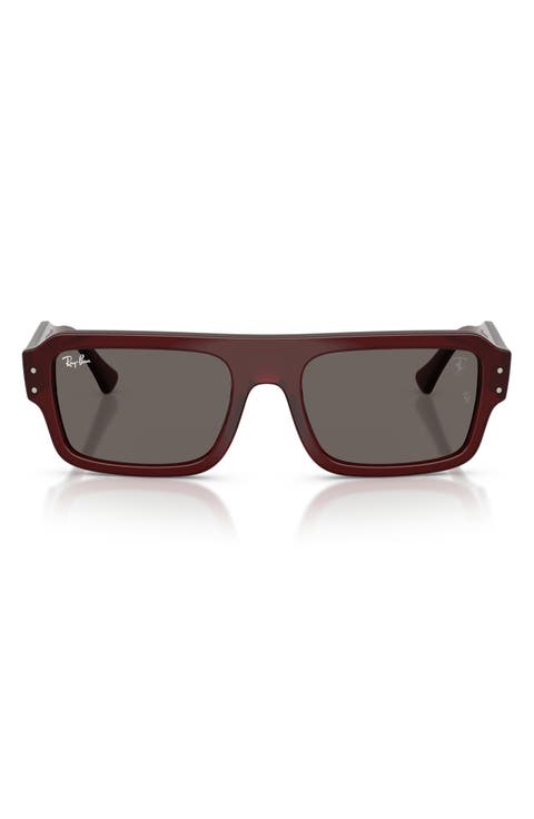x Scuderia Ferrari Flacko 56mm Rectangular Sunglasses