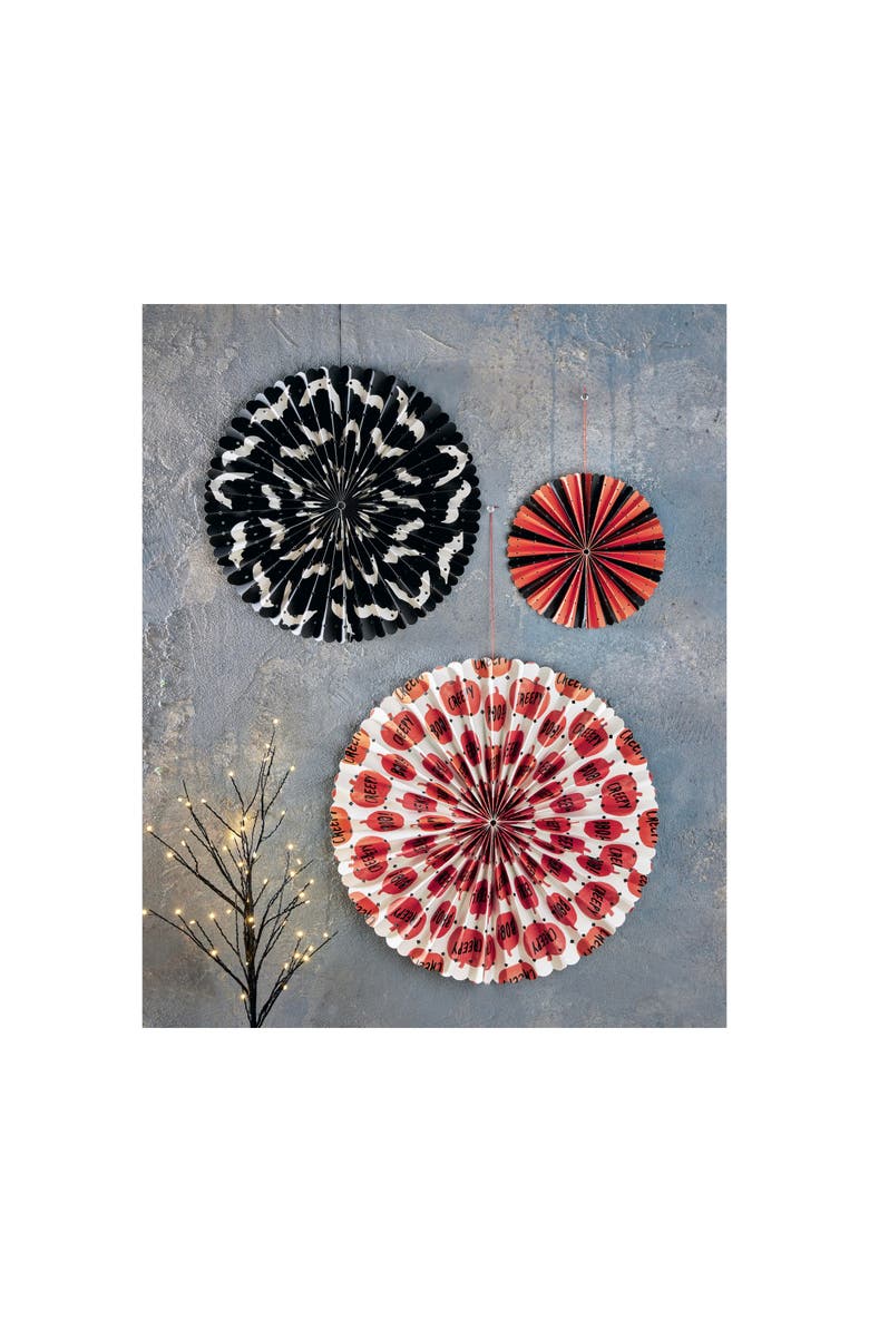 tag Halloween Paper Fan Wall Art Multicolor Holiday Decor, Alternate, color, Multicolored