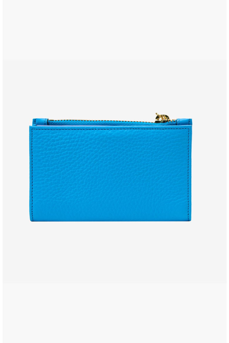 Ascot Slim Card Case with Zip Coin Pocket, Alternate, color, Azure