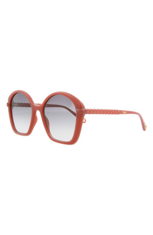 Chloé 55mm Chloe Core Sunglasses In Orange Orange Grey