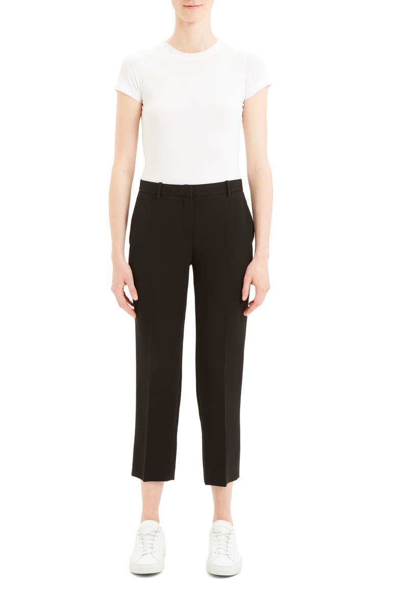 Tailored Ankle Trousers, Alternate, color, BLACK