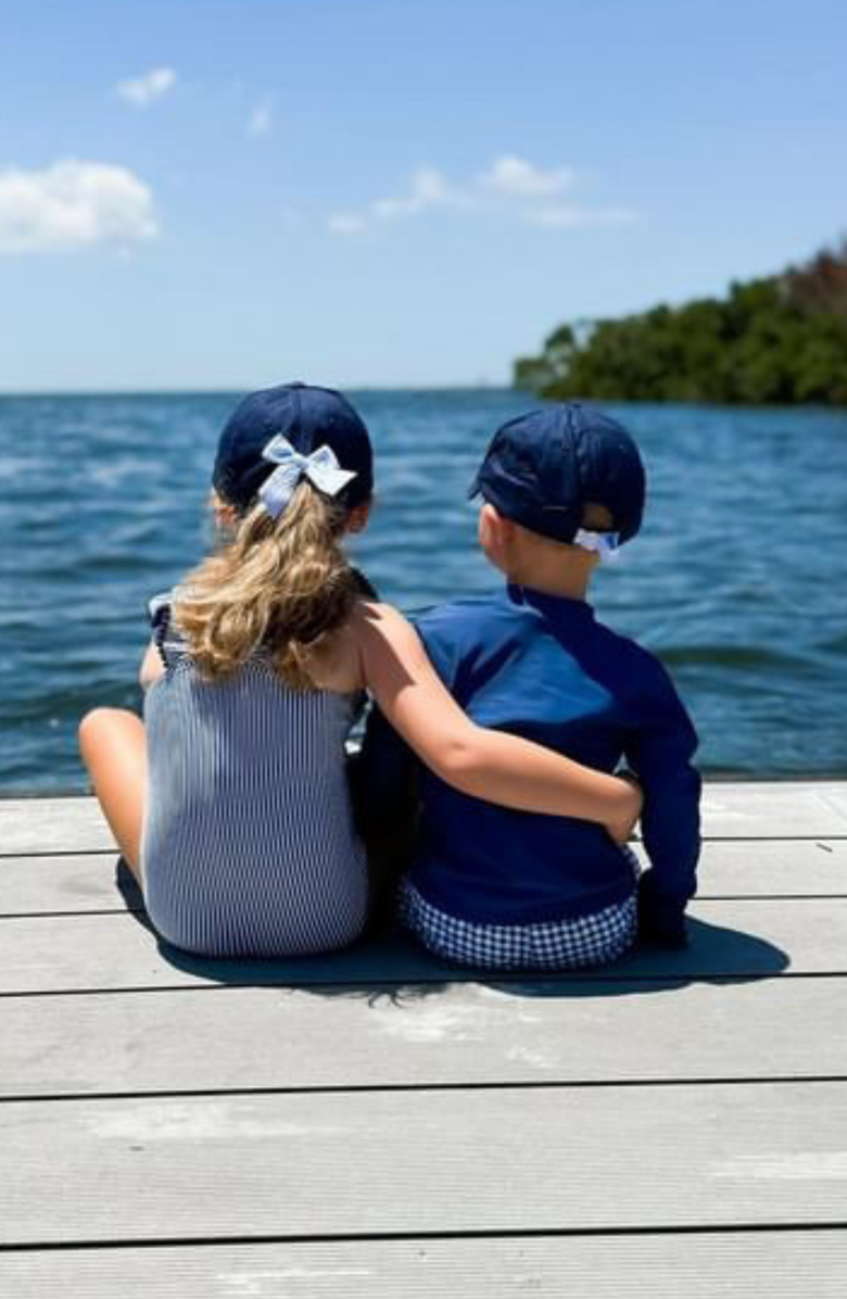 Bits & Bows Shark Twill Baseball Hat, Alternate, color, Navy Blue