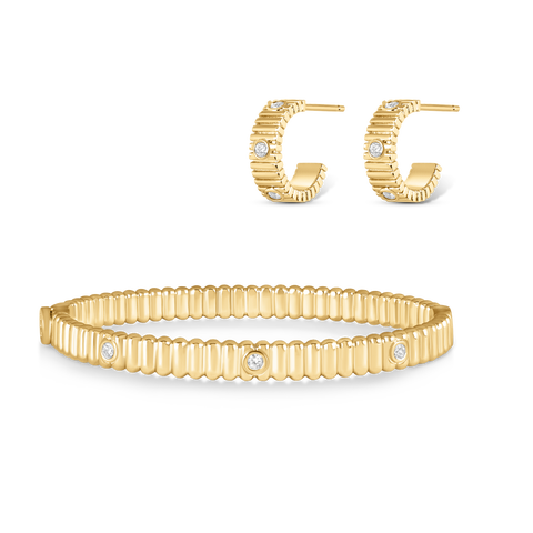 xDede Raad Cuffing Season Bangle and Huggies - Set of 2