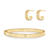 Electric Picks xDede Raad Cuffing Season Bangle and Huggies - Set of 2