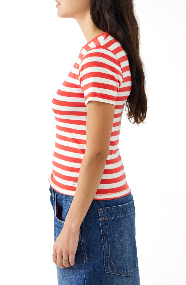 BDG Urban Outfitters Stripe Baby T-Shirt, Alternate, color, Red