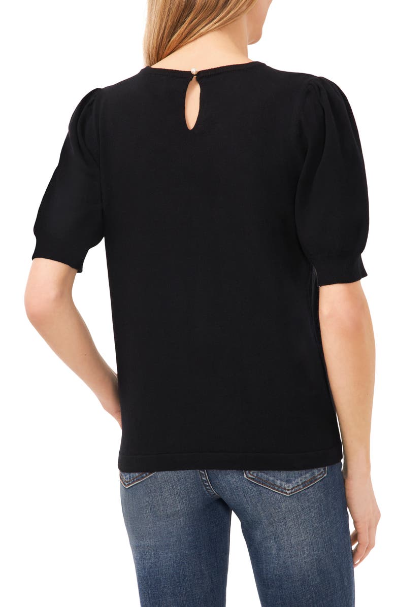 CeCe Puff Sleeve Sweater, Alternate, color, Rich Black