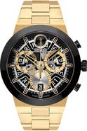 Movado Bold Fusion Skeleton Chronograph Silicone Strap Watch, 44.5mm