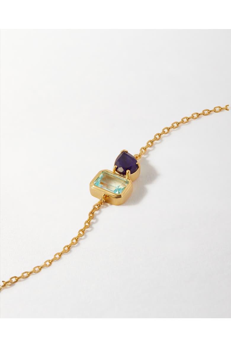 Toi Et Moi Blue Gemstone Bracelet, Alternate, color, Blue Gemstone