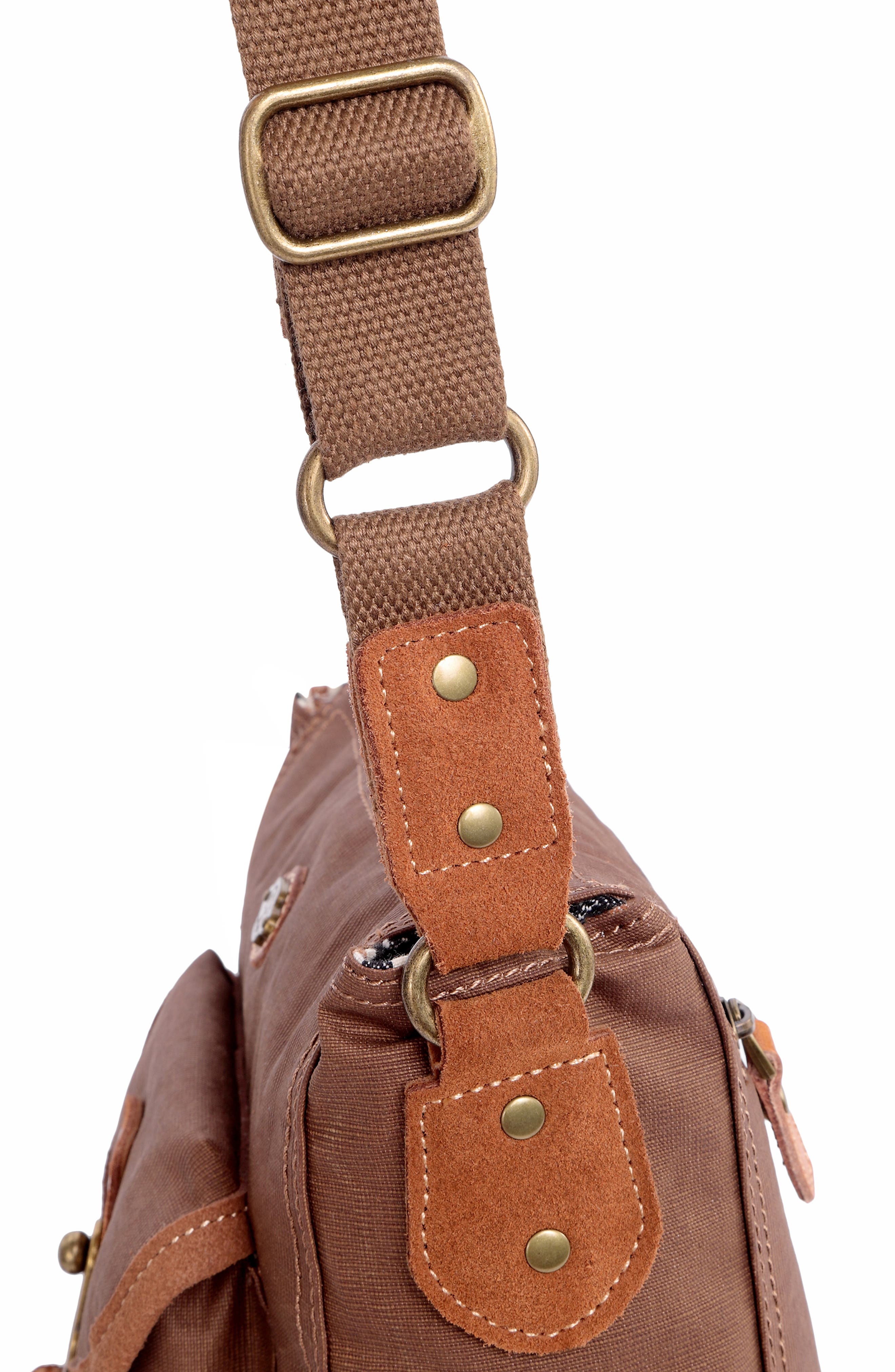 THE SAME DIRECTION Dolphin Studded Crossbody Bag, Alternate, color, Coffee
