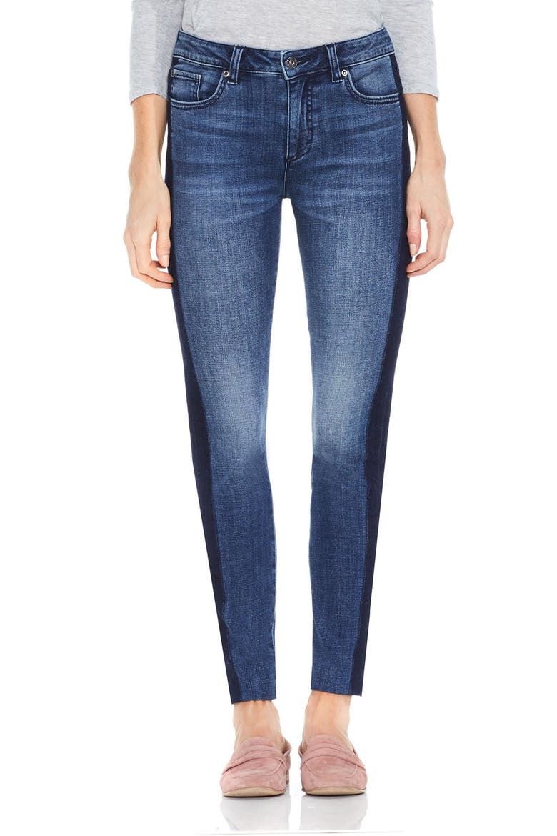 Two by Vince Camuto Two-Tone Skinny Jeans, Main, color, INDIGO SHADOW