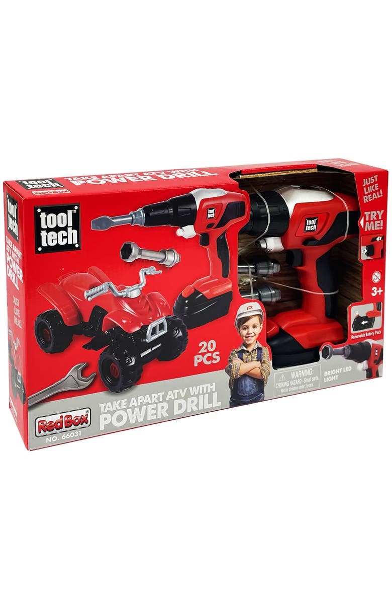 Red Box Tool Tech Take Apart ATV and Power Drill Toy Set, Alternate, color, Red