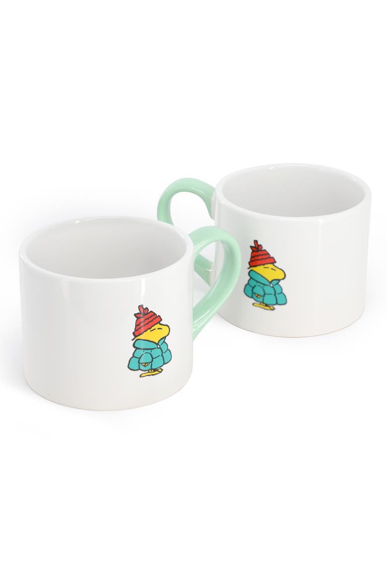 All Bundled Up 4 Piece 19 Ounce Stackable Stoneware Mug Set, Alternate, color, White