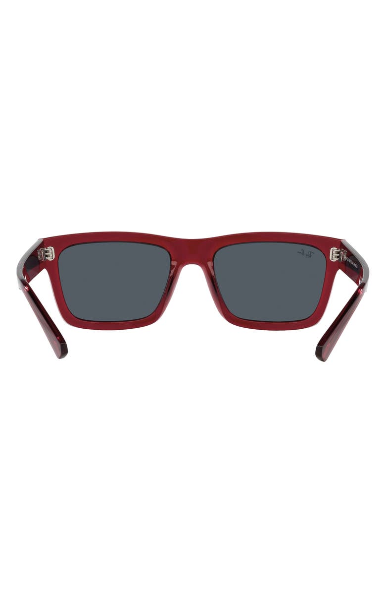 Ray-Ban Warren 54mm Rectangular Sunglasses, Alternate, color, Transparent Red