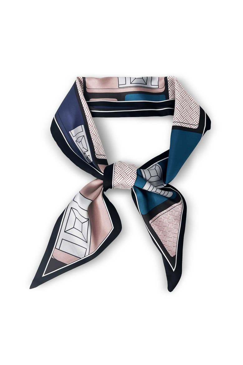 The Mosaic Skinny Scarf, Main, color, Blue