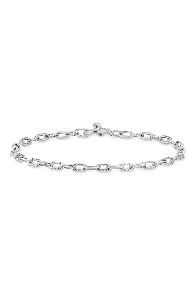 DY Madison® Toggle Chain Bracelet in Sterling Silver with Diamonds, Alternate, color, STERLING SILVER