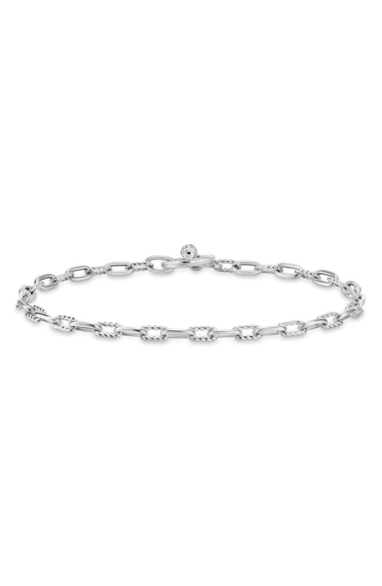 David Yurman DY Madison<sup>®</sup> Toggle Chain Bracelet in Sterling Silver with Diamonds, Alternate, color, Sterling Silver