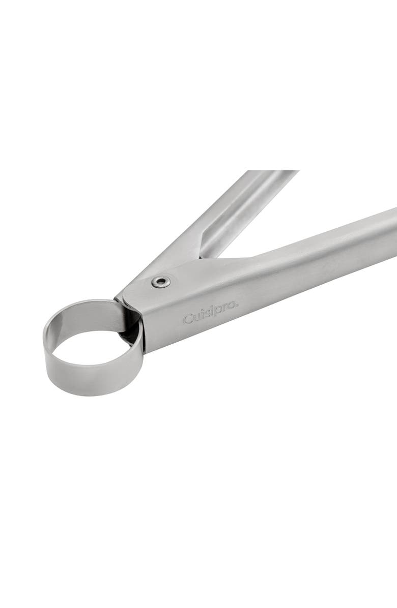 CUISIPRO 12 Inch Nonstick Nylon Locking Tongs, Alternate, color, Silver