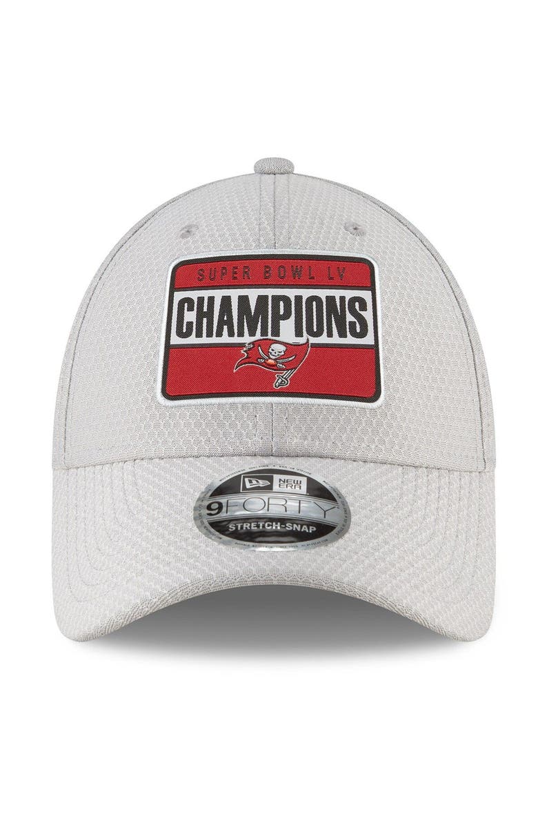 New Era Men's New Era Gray Tampa Bay Buccaneers Super Bowl LV Champions Parade 9FORTY Adjustable Hat, Alternate, color, 