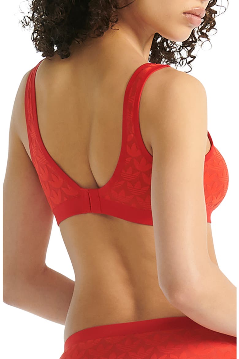 Microterrot Monogram Comfort Scoop Bralette, Alternate, color, BETTER SCARLETT