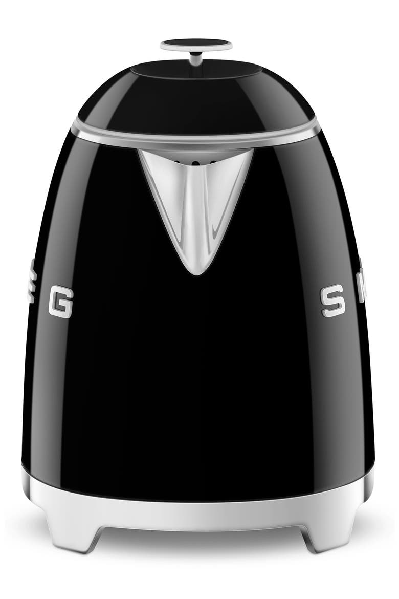 50's Retro Style Mini Electric Kettle, Alternate, color, BLACK
