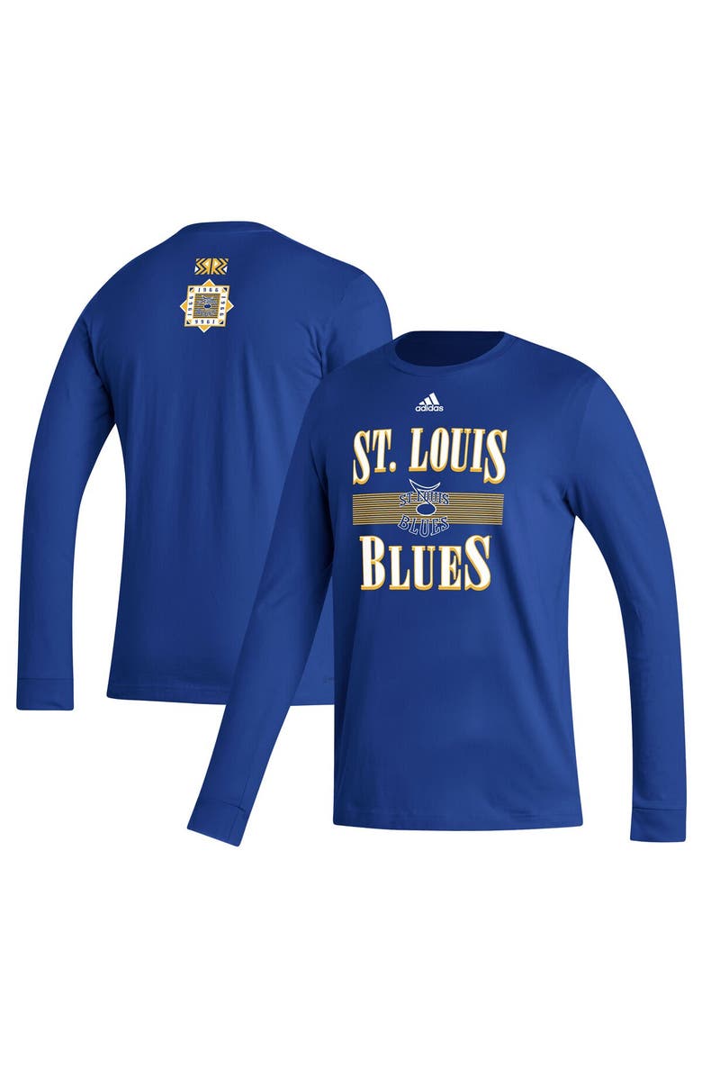 adidas Men's adidas Royal St. Louis Blues Reverse Retro 2.0 Fresh Playmaker Long Sleeve T-Shirt, Main, color, 