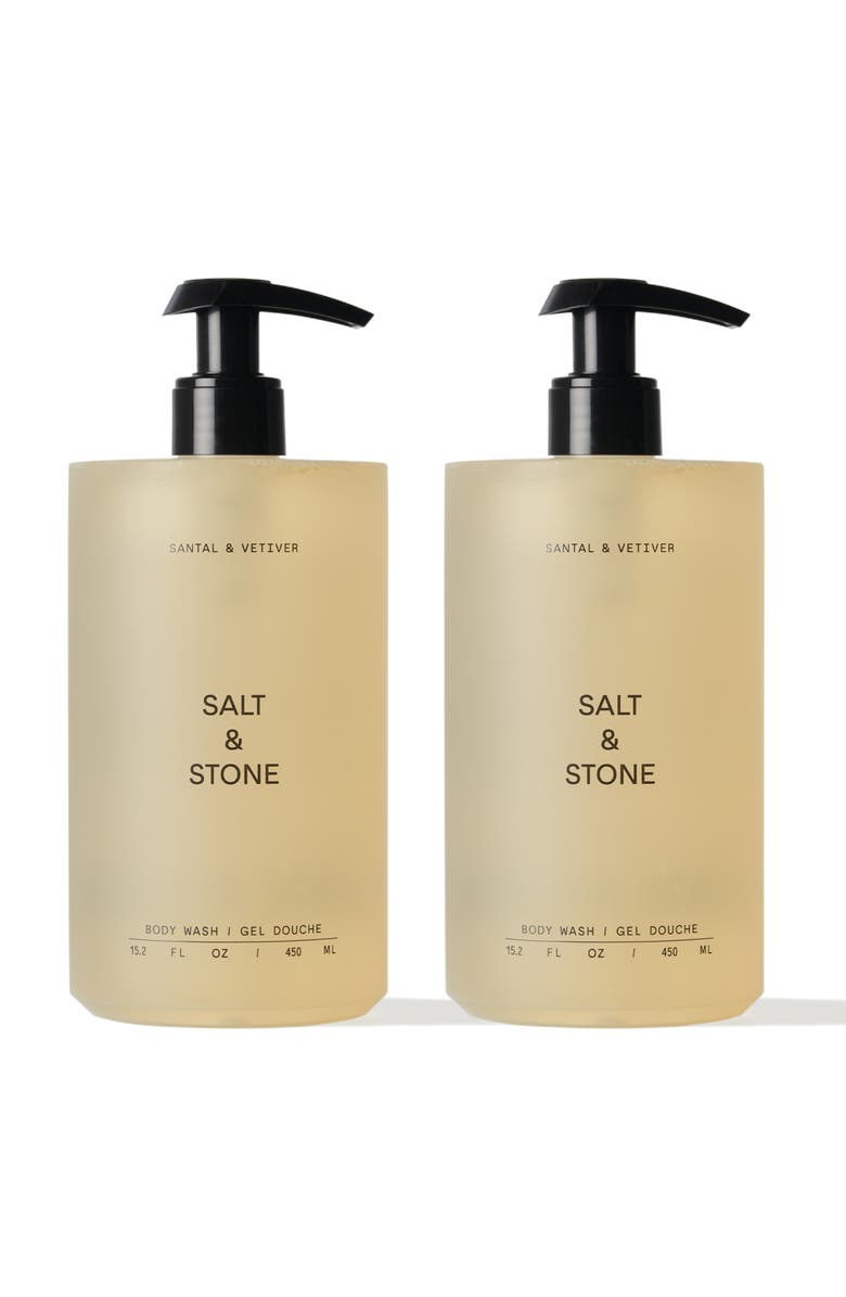 SALT & STONE Santal & Vetiver Body Wash Duo $72 Value, Main, color, 