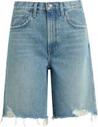 Favorite Daughter The Tommy Distressed High Waist Bermuda Shorts