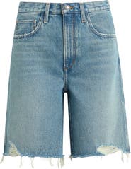 Favorite Daughter The Tommy Distressed High Waist Bermuda Shorts