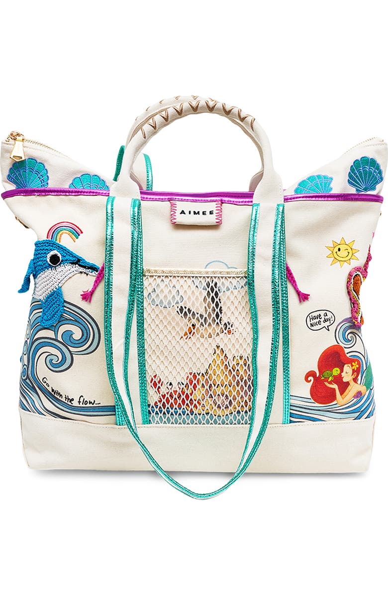 AIMEE Wonder Canvas Convertible Tote, Main, color, Under The Sea