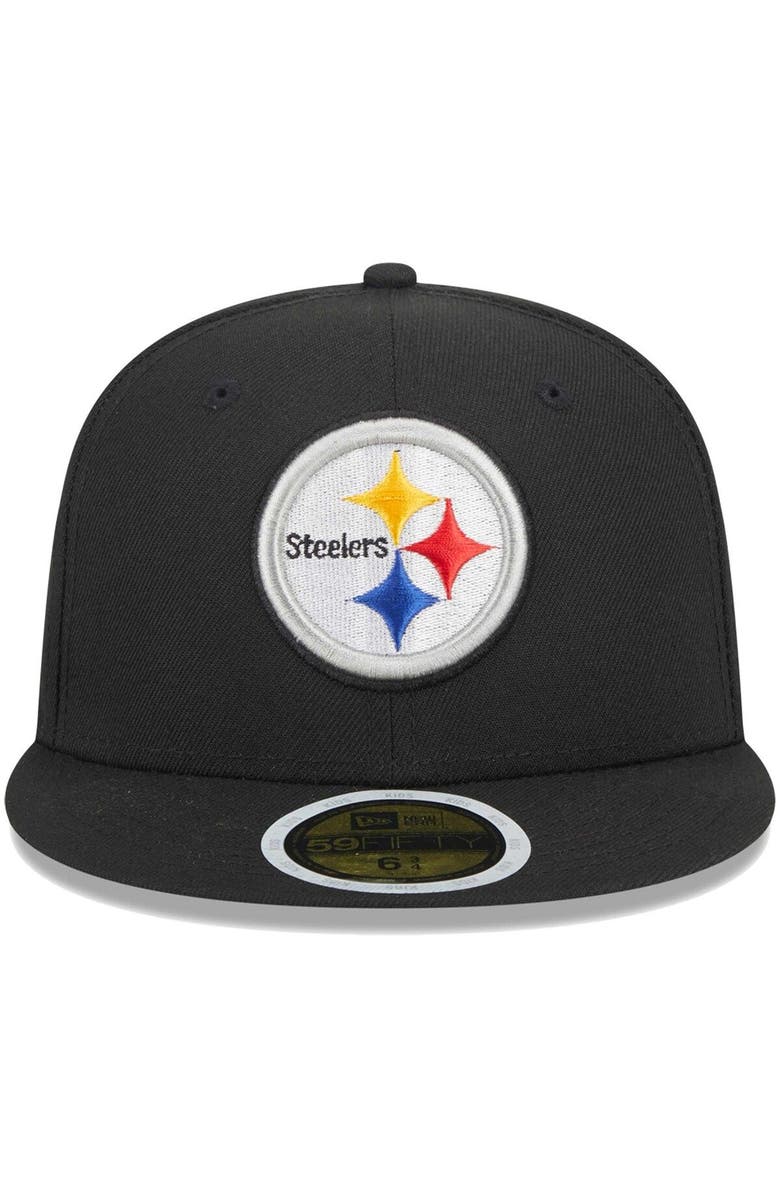New Era Youth New Era Black Pittsburgh Steelers  Main 59FIFTY Fitted Hat, Alternate, color, Black