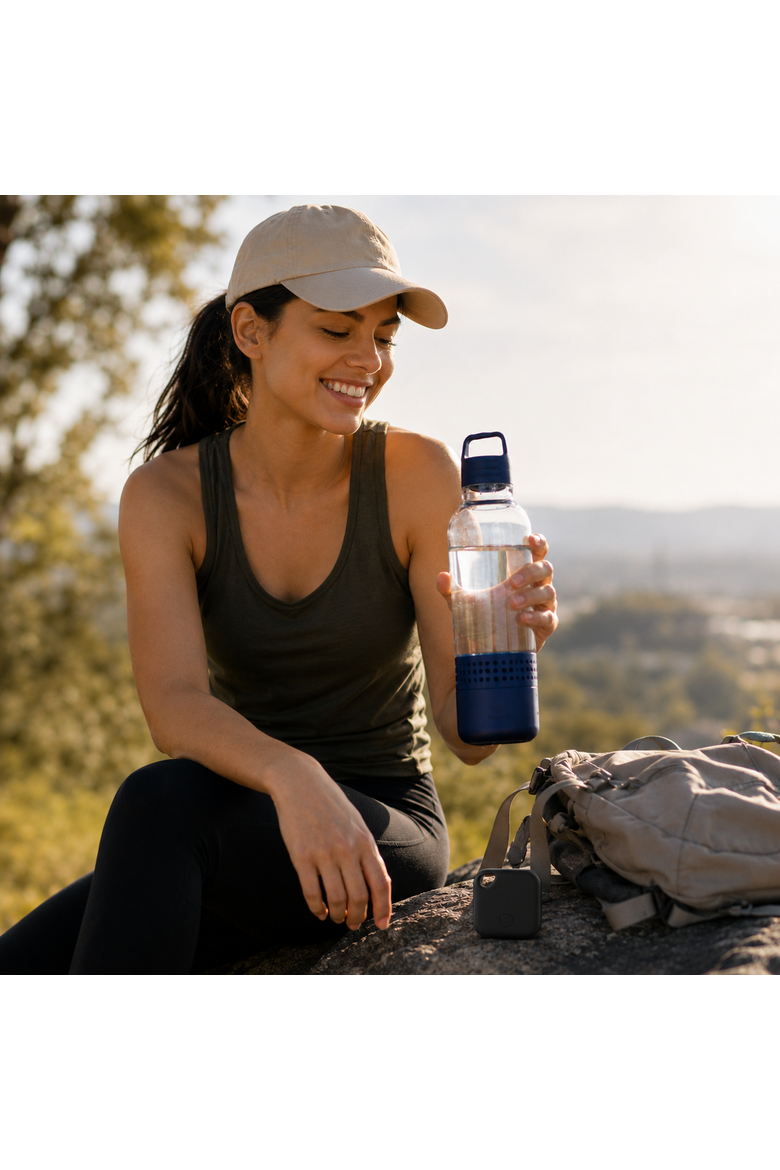 2-in-1 Water Bottle Speaker & Purtag Tracker Bundle Hydration, Music & Security On the Go!, Alternate, color, Black