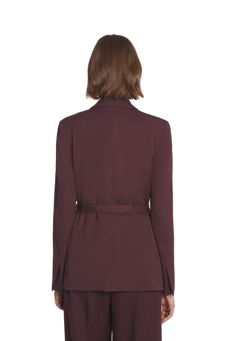 BELTED JACKET, Alternate, color, BURGUNDY